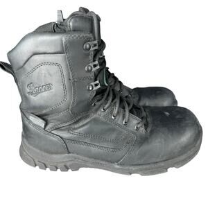 Danner Lookout Side Zip Black‎ Duty Boots Mens Size 8 Leather CSA Miltary Combat